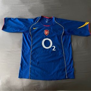 Nike 90 Arsenal FC O2 Soccer Football Jersey Blue Away Size XXL